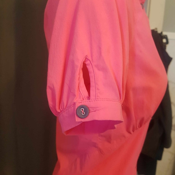 Helly Hansen training pink fitted empire waist button up golf blouse top small - Picture 4 of 11